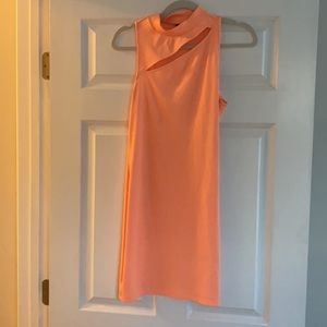 Medium neon orange mini dress